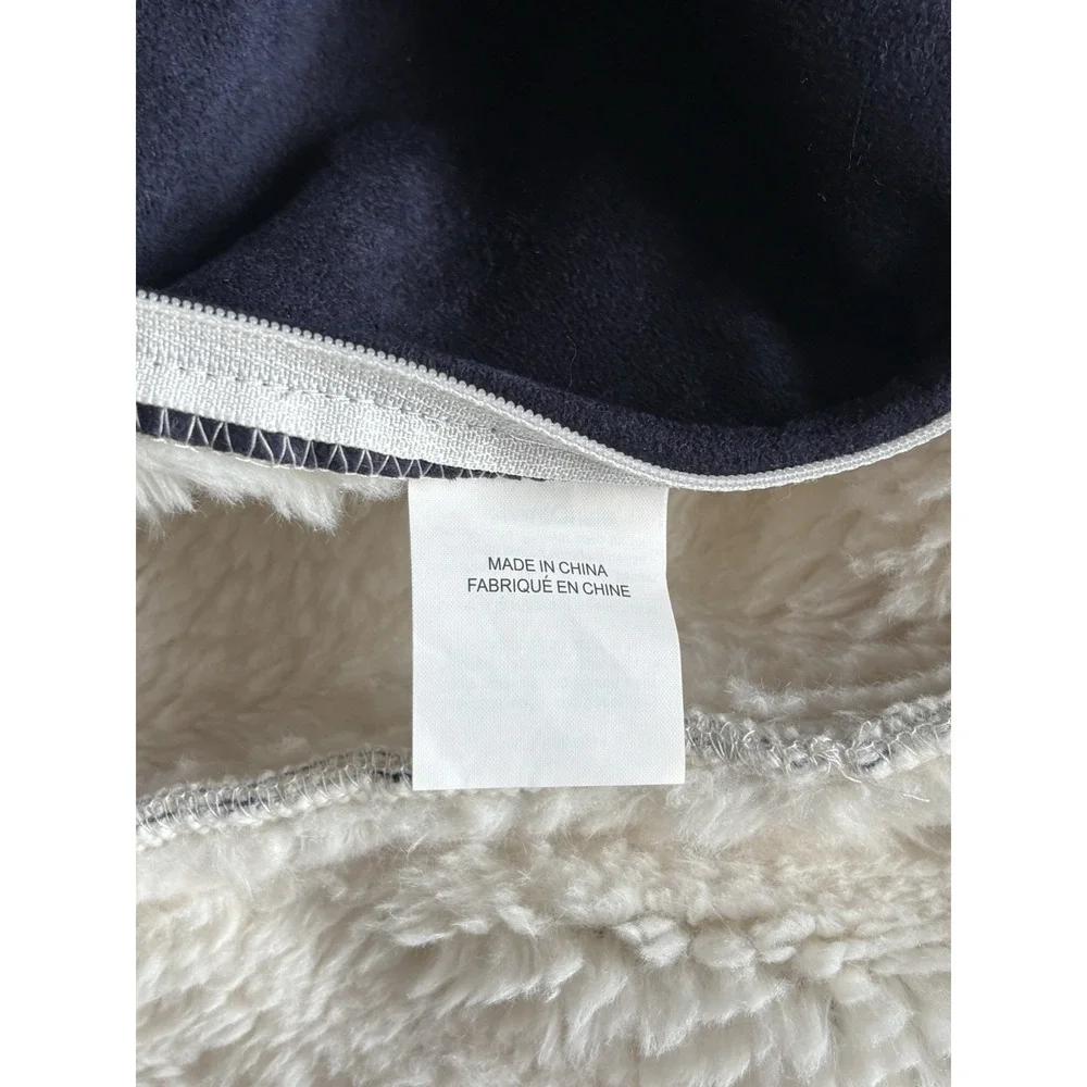 Pottery Barn Kids Anywhere Chair Slipcover 2012 Faux Suede/Fur Navy Blue Regular